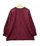 ジーユー GU ライトスウェット オーバーサイズT L えんじ