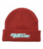 RAISED LOGO PATCH BEANIE レイズドロゴ パッチ ビーニー ニットキャップ RED レッド