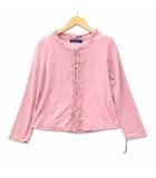 エムズグレイシー M'S GRACY シルクシフォンフリル ベロア ツインニット アンサンブル ピンク 38 (M)