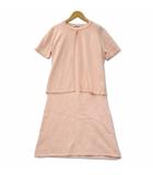 ギャラリービスコンティ GALLERY VISCONTI ビジュー装飾 ニット アンサンブル カットソー カーディガン ワンピース 3点セット M ピンク