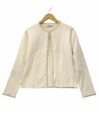 ギャラリービスコンティ GALLERY VISCONTI パール ビジュー 装飾 ラメ入りニット アンサンブル M ナチュラル