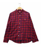 リー LEE ポケット 長袖 ボタンダウン チェックシャツ M RED レッド LT0985