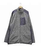 ロゴ刺繍 ニット ジップ ジャケット 5L GRAY グレー FM3288