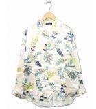 チノ CINOH 長袖 エスニックプリント オープンカラー シャツ 44(S) BEIGE(ベージュ)