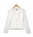 エムズグレイシー M'S GRACY 縁取りレース リブ ニットアンサンブル ツインニット ホワイト 38 (M)