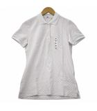 ストレッチ カノコ プリント ポロシャツ M ピンク