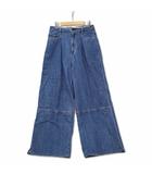 ニコアンド Niko and.. JEANS NKJ42501CT タック ワイドデニムパンツ ジーンズ L