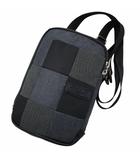 パッチワーク 配色 ミニショルダーバッグ F BLACK(ブラック)