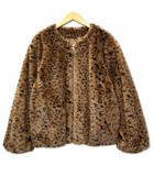 ザショップティーケー THE SHOP TK レオパード柄 ボア フルジップ ジャケット ブルゾン L ブラウン