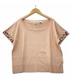 プロポーション ボディドレッシング PROPORTION BODY DRESSING コットン アンゴラ ブレンド リボン付き ニット カットソー F ピンク