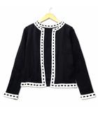 エムズグレイシー M'S GRACY ウール ステッチニット アンサンブル ツインニット 38 ブラック