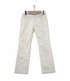 イヴォン YVON INED スリム ストレッチ ロングパンツ アイボリー