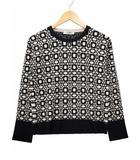Sマックスマーラ 'S Max Mara ジャガード 総柄 ニット セーター WHITE/BLACK(ホワイト/ブラック) 春秋冬