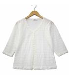 ギャラリービスコンティ GALLERY VISCONTI フラワーレース カーディガン M ホワイト