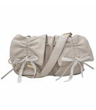 アクシーズファム axes femme ドロストリボン ギャザー バッグ GREIGE(グレージュ)