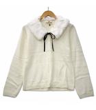 ギャラリービスコンティ GALLERY VISCONTI ラビットファー カラー ニット セーター M オフホワイト