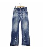 ディースクエアード DSQUARED2 642 Jean ボタンフライ ペイント加工 デニムパンツ ジーンズ 44 INDIGO インディゴ S71LB1393 S30816