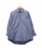 バーバリー ロンドン BURBERRY LONDON ボタンアップ 長袖 コットン シャツ 38 NAVY ネイビー