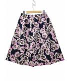 トゥービーシック TO BE CHIC フラワープリント フレアスカート 42(L) NAVY/MULTICOLLAR(ネイビー/マルチカラー)