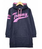 SCTSCT ロゴプリント スウェット プルオーバー パーカー ワンピース M NAVY/PINK(ネイビー/ピンク) 春秋