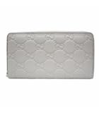 835003 日本限定カラー グッチ インプリント ジップアラウンド ウォレット 長財布 LIGHT GREY(ライトグレー)