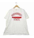プリント クルーネック 半袖 コットン Tシャツ 3 WHITE ホワイト 59-496N
