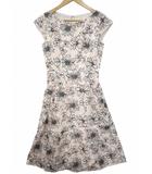 花柄 プリント ノースリーブ ワンピース 36(S) PINK(ピンク) 春夏