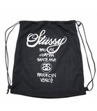 ステューシー STUSSY ノベルティ ワールドツアー メッシュ ナップサック バックパック BLACK ブラック