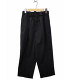 ドゥルカマラ Dulcamara ウールギャバジン ワイド テーパード イージー パンツ スラックス 0 BLACK(ブラック)