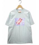 Float Tee クルーネック プリント 半袖 Tシャツ L HEATHER BLUE(ヘザーブルー)