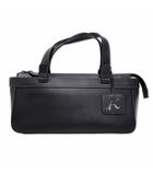 レザー ヨコ型 ハンドバッグ ブラック