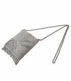  フリンジ チェーン パーティー ショルダーバッグ ポシェット ポーチ シルバー