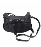 レベッカテイラー rebecca taylor レースリボン ファスナー フェイクレザー ショルダーバッグ ポシェット ブラック