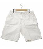 ステューシー STUSSY コットン ジップフライ ショートパンツ ショーツ 32 WHITE ホワイト
