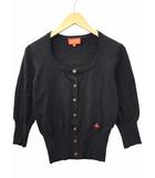ヴィヴィアンウエストウッドレッドレーベル Vivienne Westwood RED LABEL オーブ刺繍 ニット カーディガン 3(L) BLACK(ブラック) 春秋