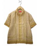 Mosaic Silk S/S Shirt モザイク シルク 半袖 シャツ L TAN(タン)