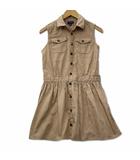ラルフローレン RALPH LAUREN コットン ノースリーブ シャツ ワンピース 12 145/76 ベージュ