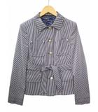 グッチ GUCCI ヒッコリー ベルト ジャケット 40(M) NAVY/WHITE(ネイビー/ホワイト) 春秋