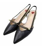 グッチ GUCCI バックストラップ ドームスタッズ レザー パンプス 22.5cm BLACK(ブラック) 春夏