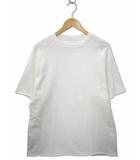 コモリ COMOLI 2025SS LWコットン裏毛 半袖 クルー カットオフ Tシャツ 2 WHITE(ホワイト)