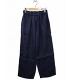ミタン  MITTAN 2025SS さざ波大麻ワイド イージー パンツ 2 NAVY(ネイビー)
