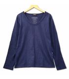 ビームスハート BEAMS HEART コットン リブ付き ロンTシャツ カットソー S ネイビー