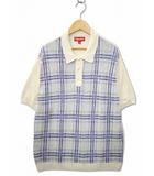 Plaid Knit S/S Polo プレイド ニット 半袖 ポロシャツ L WHITE(ホワイト)