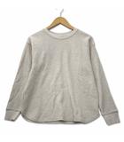 ユニクロ UNIQLO ワッフル オーバーサイズ クルーネックT S ベージュ