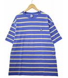 チャムス CHUMS 半袖 オーバーサイズ ドブービー ボーダー ピケTシャツ XL BLUE/YELLOW(ブルー/イエロー) 春夏