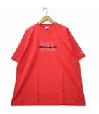 チャンピオン CHAMPION クルーネック 半袖 ロゴ刺繍 コットン Tシャツ XL RED レッド C8-B343