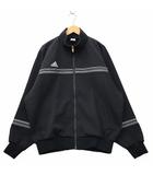 アディダス adidas 90s ヴィンテージ ロゴ刺繍 ジップアップ トラックジャケット ジャージ XO BLACK ブラック AD-2800