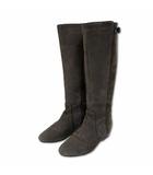 Le ciel d'or ルシェルドール サイドジップ スエード インヒール ロングブーツ 23.5 カーキグレー