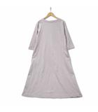無印良品 良品計画 コットン100% 9分袖 Tシャツカットソーワンピース ルームウェア ダスティーパープル