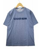 ゴールデンベア GOLDEN BEAR ロゴ刺繍 Tシャツ M ダルブルー 春夏